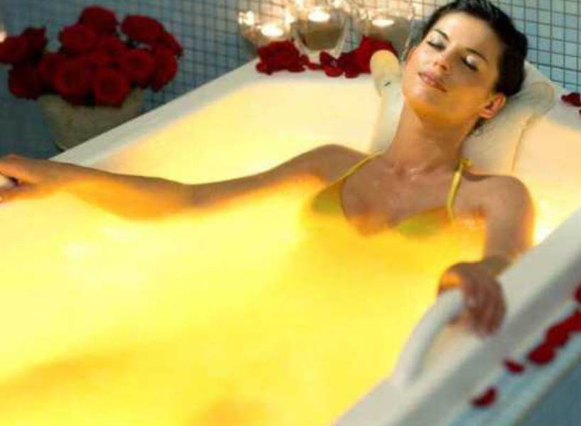 скипидарная желтая ванна фото
